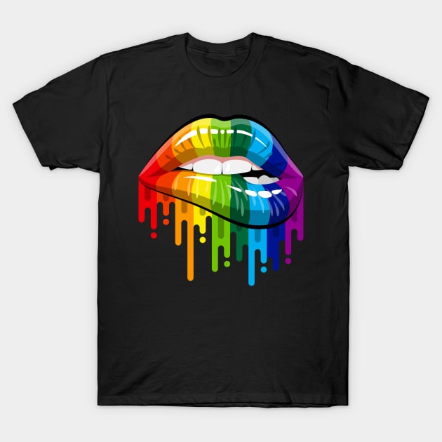 Rainbow Lips T-Shirt by kimmieshops